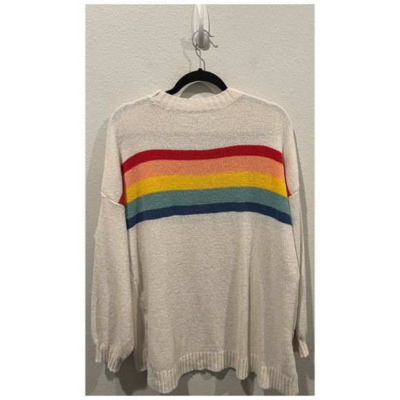 AMERICAN EAGLE OUTFITTERS Rainbow Graphic Crew Neck Knit Sweater - Picture 4 of 4